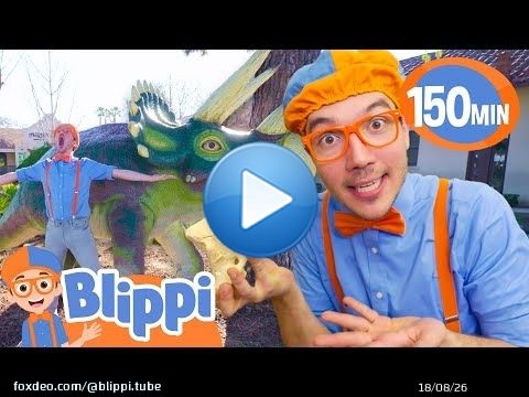 2+ Hours of Dino Fun! Blippi's Dino Day Out and Dinosaur Adventures \ud83e\udd96 | Educational Videos for Kids