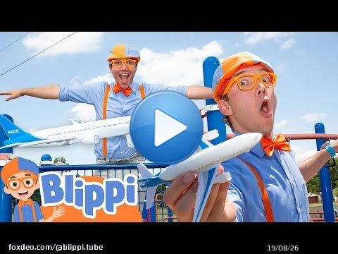The Floor is Lava! Can Blippi Pretend to Be an Airplane? | Swing, Play, and Collect Airport Pieces!