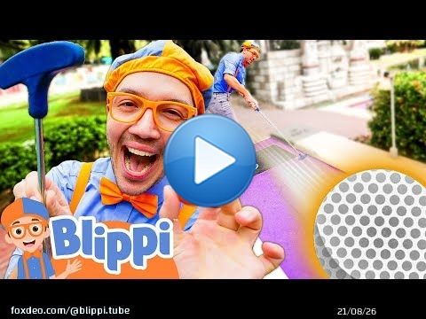 Will Blippi Win at Mini Golf? \u26f3 Tiny Course, BIG Fun! | Educational Videos for Kids