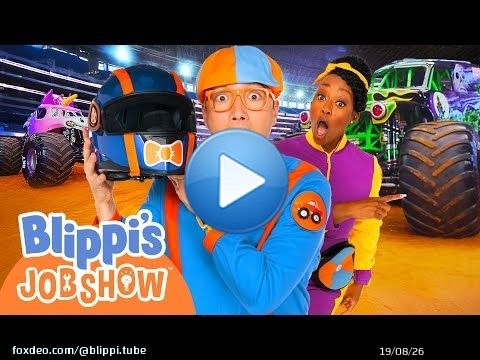 Blippi's Job Show: Monster Truck Challenge &ndash; Can They Jump the Ball Pit? | Blippi's Job Show