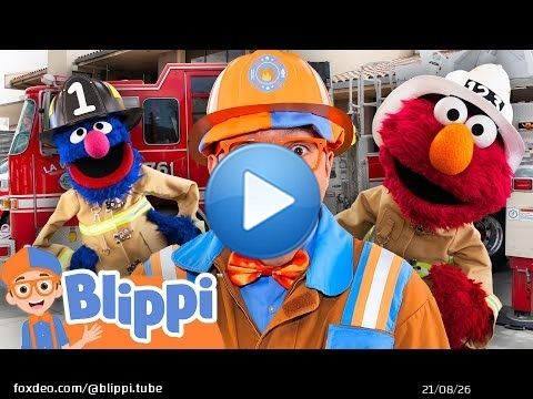 Can Blippi, Elmo & Grover Handle the Firefighter Challenge? | Sesame Street x Blippi Heroes!