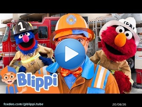 Can Blippi, Elmo & Grover Handle the Firefighter Challenge? | Sesame Street x Blippi Heroes!