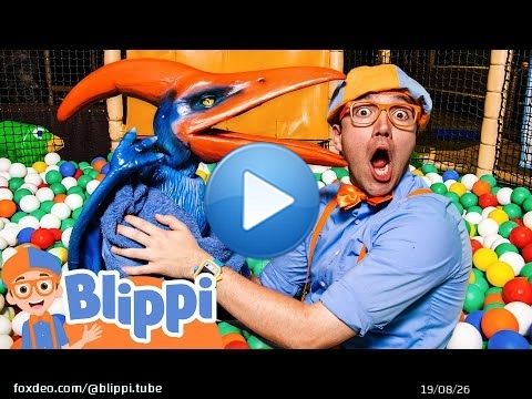 \ud83d\udc23\ud83e\udd95 Blippi Plays with Baby Dinos! Pterodactyl Eggs Are Hatching!