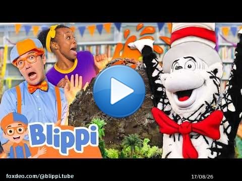 The Cat in the Hat Helps Blippi Make a Volcano Erupt \ud83c\udf0b