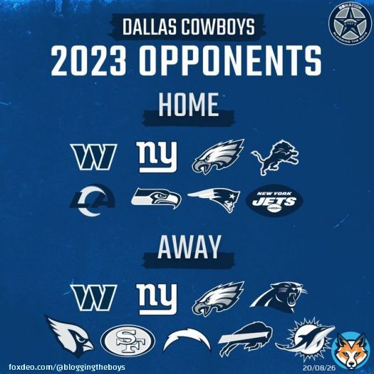 The 2023 Dallas Cowboys opponents have been set.