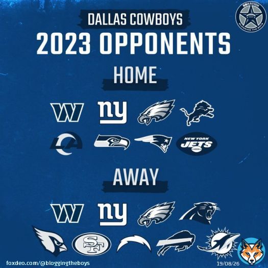 The 2023 Dallas Cowboys opponents have been set.
