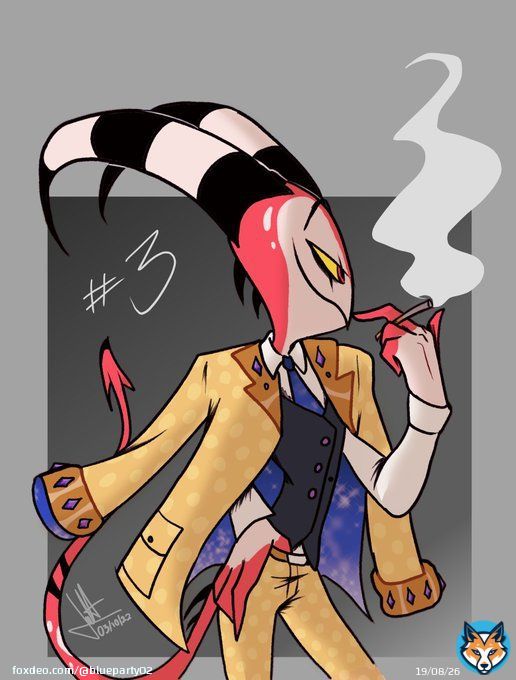 I lost my tablet charger and I made this on God speed at 10% ANYWAY yes, him #blitztober #helluvaboss #blitz&oslash;