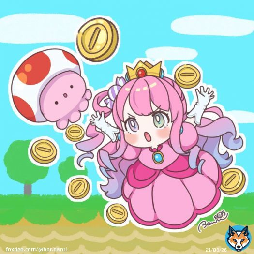 ルーナたんのなりきりシリーズ Vol.5 ピーチ姫ルーナたん  クリアおめでとうーー #ルーナート #なのらいぶ