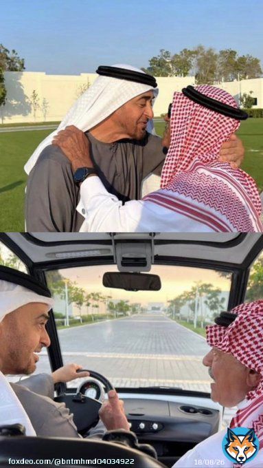 لقاء الأشقاء  #مقرن_بن_عبدالعزيز  #محمد_بن_زايد .                                                معا الى الابد