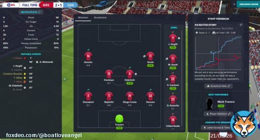 เหลือเก้าคน โดนใบแดงตั้งแต่นาทีแรก พลิกชนะเฉย มันสะใจมากๆ wrexham กู #FM2023