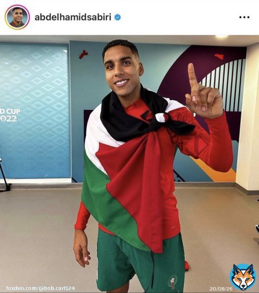 Just imagine if Morocco wins the World Cup in Qatar!   The Palestinian flag draped over the trophy       Morocco, you're in my duas.    #FIFAWorldCup #Morocco #Palestine #Qatar2022