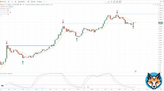 Imagine being scared-worried after looking at this #bitcoin monthly chart.    Cut out the noise and widen the lens.    Only roadblock intermediate term is just an equity market decline late March/Early April.