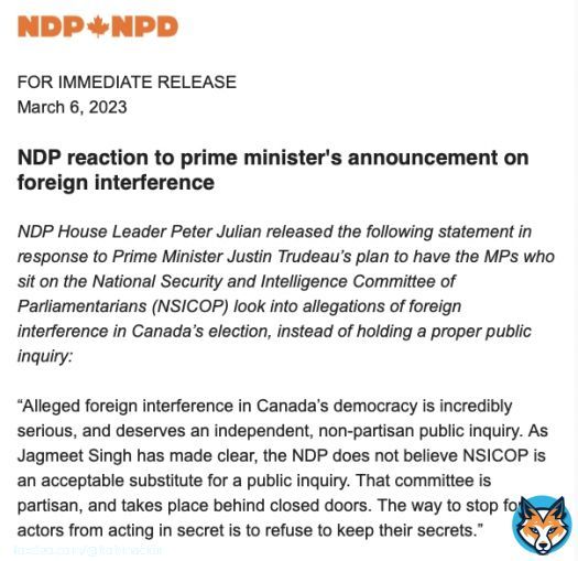 Turns out, @MPJulian doesn't like Trudeau's idea to use a closed-door committee. Even with an NDP member involved. #cdnpoli #ufwd #ccp