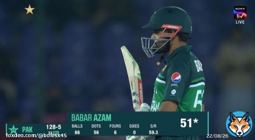 86 balls fifty for Babar Azam. He can go to any extent to save his No. 1 ODI ranking.  #PakvsNZ