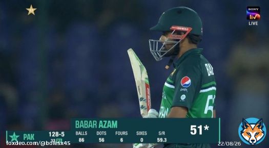 86 balls fifty for Babar Azam. He can go to any extent to save his No. 1 ODI ranking.  #PakvsNZ