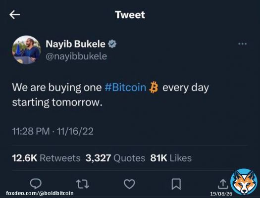 Is El Salvador  still buying one #Bitcoin per day?