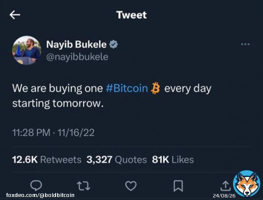 Is El Salvador  still buying one #Bitcoin per day?