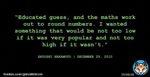 Satoshi Nakamoto on the 21 million #Bitcoin&nbsp;limit.