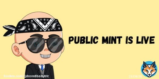 First 1-100 Mint Will get money back $50 each L, LFG   Bored Baby Bitcoin Mint is Live on @trygamma   Mint here     Let's go  be part of Bored Baby Bitcoin   #OrdinalsNFT #Ordinals #OrdinalNFTs #Bitcoin
