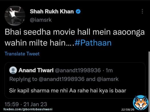 Not Even #TheKapilSharmaShow Show this time for #Pathaan Promotions.   #ShahRukhKhan made it clear in #AskSRK session.