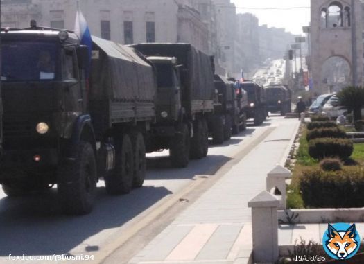aid supplies from the Chechen Republic, food, clothing, electric generators and hygiene items reach the city of Hama, to be distributed to the earthquake victims.