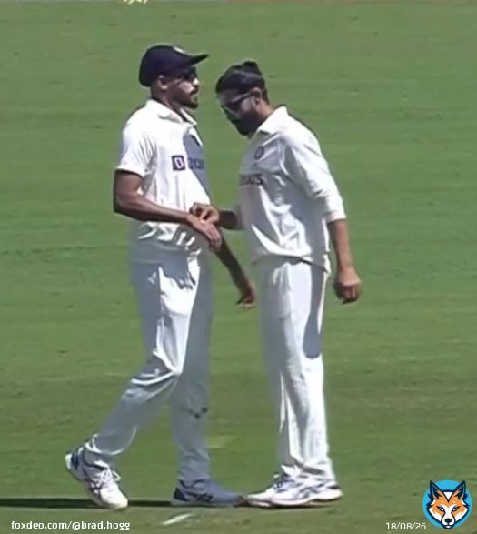 If you look closely, there is a cream on Siraj's hand which stood out clear as day on the TV. Jadeja applied it to his finger, at no stage did he put it on the ball. No need for further discussion. #AUSvIND