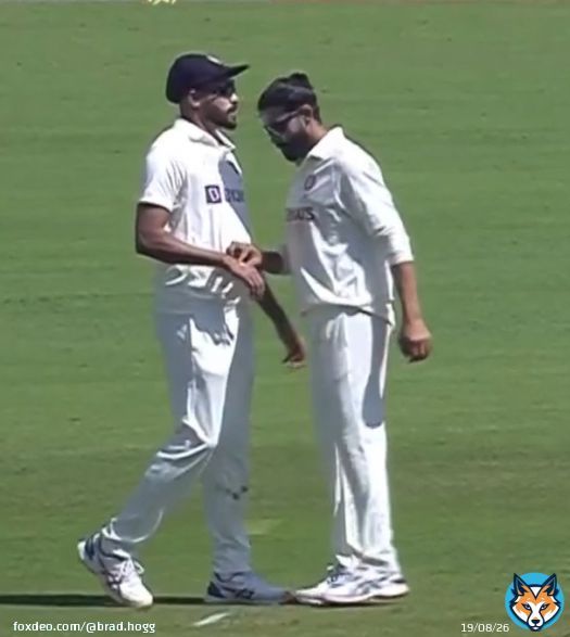 If you look closely, there is a cream on Siraj's hand which stood out clear as day on the TV. Jadeja applied it to his finger, at no stage did he put it on the ball. No need for further discussion. #AUSvIND
