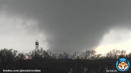Remember when I said the second intercept of that tornado near Winnsboro, TX was even more intense? Here the tornado after the tornado cycled and put down a stovepipe with horizontal vortices. Uploading YT video shortly!! #txwx