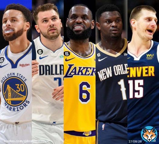TITULARES DO ASG!  Oeste: - Stephen Curry (GSW) - Luka Doncic (DAL) - LeBron James (LAL) - Zion Williamson (NOP) - Nikola Jokic (DEN)   @/hoopsalerts