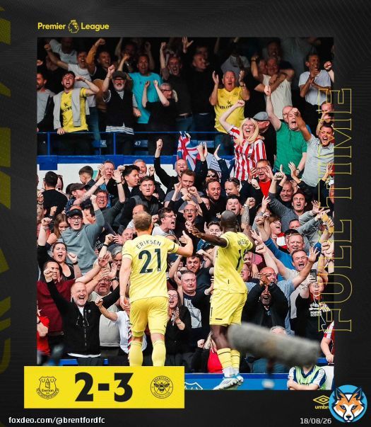 Our fireworks were on the pitch  \ud83c\udf87   \ud83c\udf6c 2-3  \ud83d\udc1d #BrentfordFC #EVEBRE