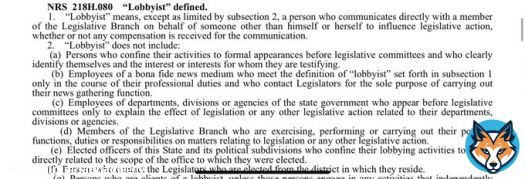 Just for the record Jeremy Aguero is also not a registered lobbyist&mdash;for the Oakland As or anyone else.  I hope he hasn&rsquo;t been talking to legislators outside of a committee meeting.