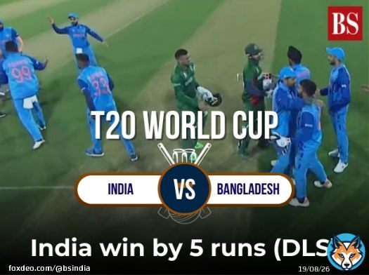#T20WorldCup | India win by 5 runs  #IndiavsBangladesh #T20WorldCup2022 #India #Bangladesh #T20worldcup22