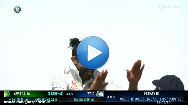 How about this delivery from Ravindra Jadeja to dismiss Steve Smith   #INDvsAUS | BT Sport 1