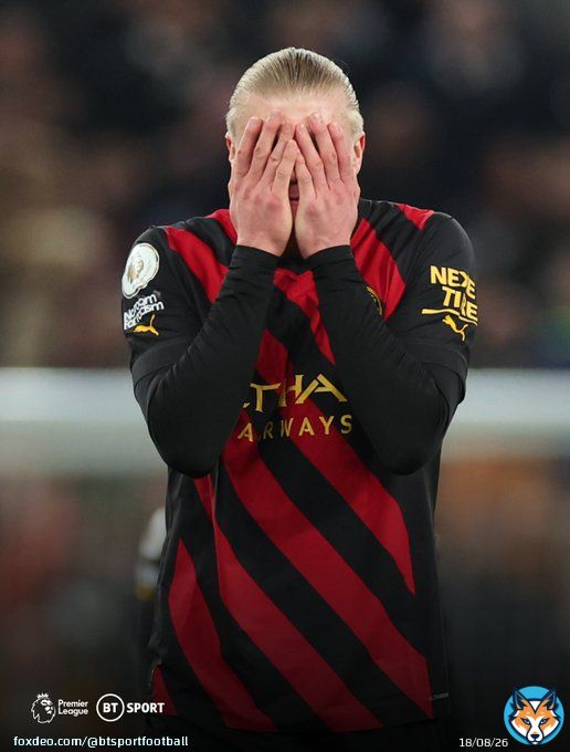 Today's loss to Tottenham was the first Premier League game in which Erling Haaland has failed to have a shot on target...   He is still yet to score an away goal in 2023...