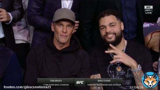 Tom Brady and Mike Evans at tonight&rsquo;s UFC Fight  #GoBucs