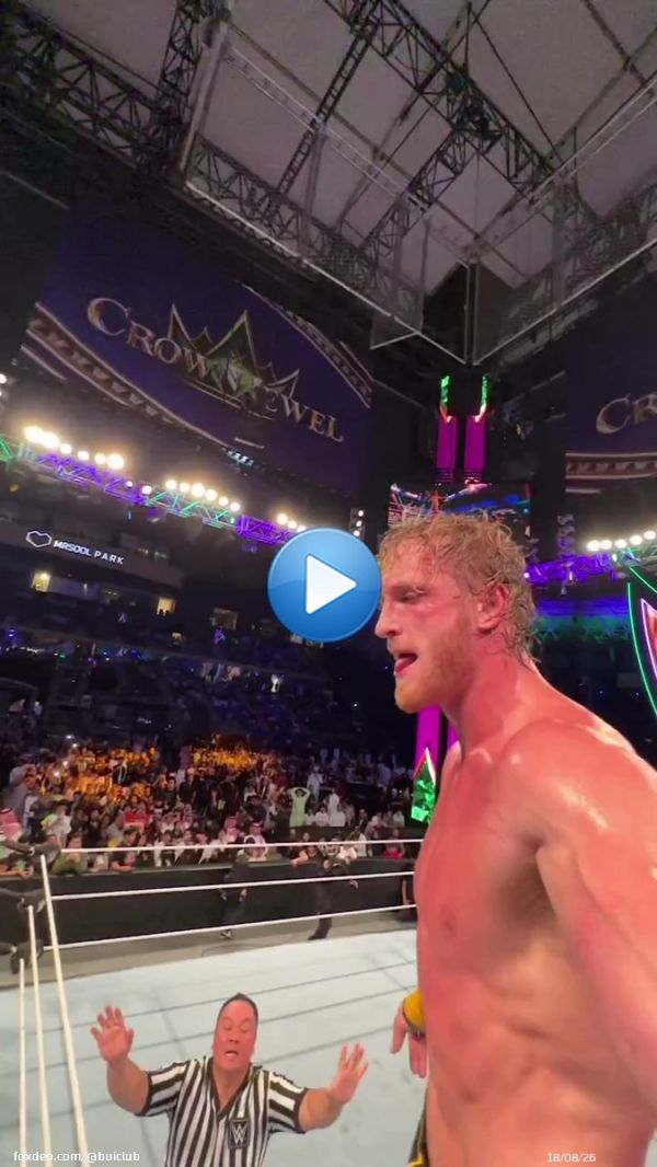 Here&rsquo;s the video from Logan Paul&rsquo;s splash with his phone  #WWECrownJewel