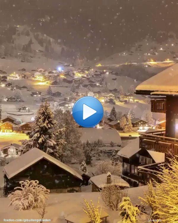 Snowy night in Switzerland..