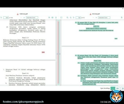 Dalam Omnibus Law edisi 812, ada sisipan pasal panjang dalam revisi UU Pajak Daerah & Retribusi Daerah.  Teks highlight hijau = teks baru. File pdf dibandingkan melalui software Draftable.  #MosiTidakPercaya #CabutOmnibusLaw #tolakomnisbuslaw #JEGALSAMPAIBATAL