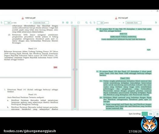 Dalam Omnibus Law edisi 812, ada sisipan pasal panjang dalam revisi UU Pajak Daerah & Retribusi Daerah.  Teks highlight hijau = teks baru. File pdf dibandingkan melalui software Draftable.  #MosiTidakPercaya #CabutOmnibusLaw #tolakomnisbuslaw #JEGALSAMPAIBATAL