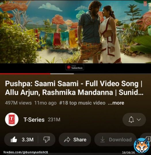 #OoAntava Trended 9 Month  #Srivalli (H) Trended 10 Month  #SaamiSaami (H) Still Trending At #18 In It's 11th Month   #Pushpa Hindi Album Alone Crossed 1.8B Views   Mass reAAch @AlluArjun    #1YearForIndianHGOTYPushpa