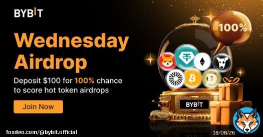 Weekly Wednesday Airdrop: 100% Win Hot Coins Airdrop, First Come, First Serve!   Join Now. Bybit's Weekly Airdrop That Starts Every Wednesday!   #Bybit #TheCryptoArk #AirdropBybit Weekly Wednesday Airdrops, 100% Win. First Come, First Served.From bybbit.com