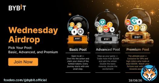 % chance to win the hottest tokens!  First come, first served.  Click Join Now to Start Claiming!  #TheCryptoArk #Bybit #Airdrop100% Chance Airdrops. First come, first served.From bybit.com
