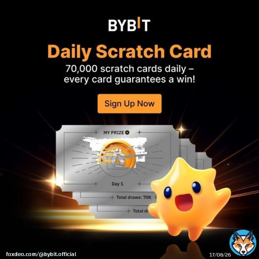 Getting Started In Crypto?  Join Bybit Daily Scratch & Win! Over 70,000, scratch cards daily, win from a 1,000,000 USDT Prize Pool with Tesla Cybertruck, Rolex, token airdrops & more!   Sign Up Now!Sign Up, Check In, Scratch & Win!From bybit.com