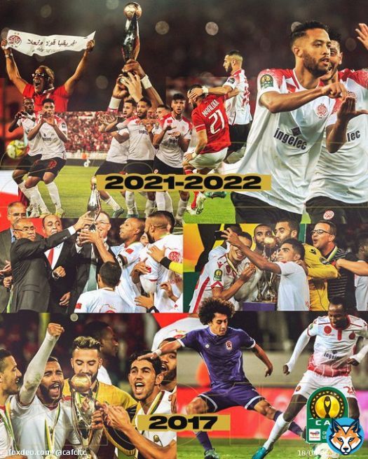 2017 &mdash;  2022 &mdash;    @WACofficiel have managed to clinch two #TotalEnergiesCAFCL titles from @AlAhly at the finals.  Are they able to do it one more time?