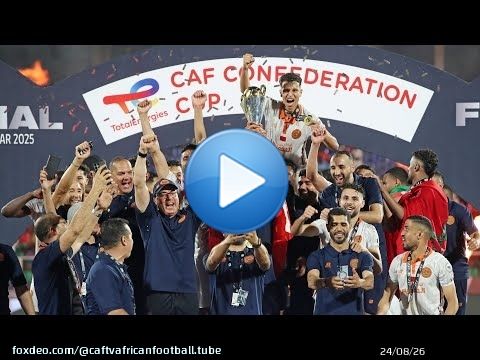 The full glory of RS Berkane&rsquo;s third title celebration! | مراسم تتويج نهضة بركان بكأس الكونفدرالية