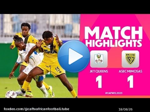 JKT Queens 1–1 ASEC Mimosas | #CAFWCL2025 | Group Stages | MD2