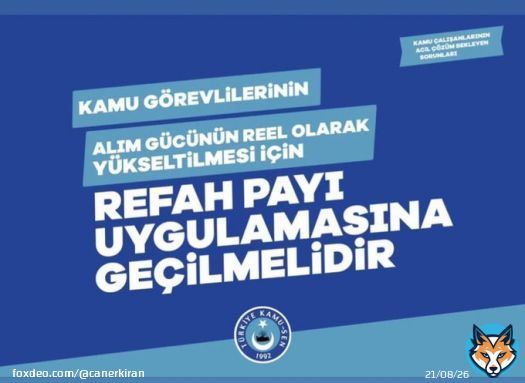 Kamu personelinin rahat nefes alması i&ccedil;in Enflasyon farkı yetmez  , refah payı uygulamasına ge&ccedil;ilmeli #EkZamŞartOldu