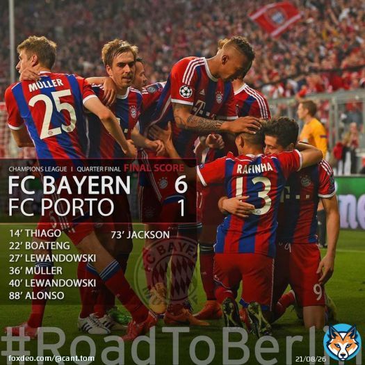 Greatest comeback of #ChampionsLeague 2015 3-1 to 3-4 on aggregate in 27 mins #MiaSanMia #FCBFCP @FCBayern #FCBayern