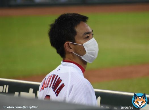 この秋山さんはジライヤさんカットなのかな？  2022.9.29 マツダスタジアム　 #カープ　#秋山翔吾