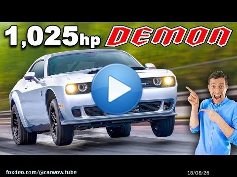New 1025hp Dodge Demon: 0-60mph in 1.66 seconds!!